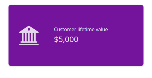 A value box using 'purple' for the background and 'text-light' for the text color.